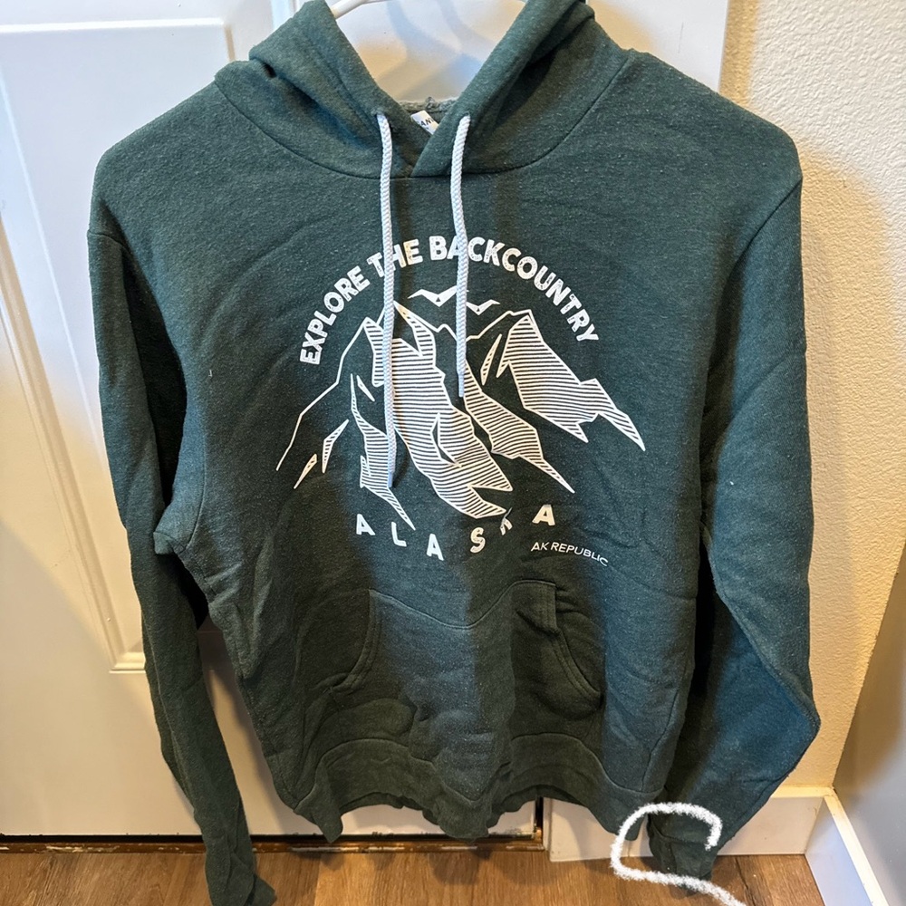Green Explore the Backcountry Alaska Hoodie